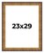 Museum Gold Picture Frame - UV Acrylic, Foam Board Backing, Hanging Hardware